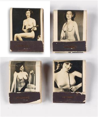 (POP PHOTOGRAPHICA) Box containing 12 match books with 24 images of Hollywood models.